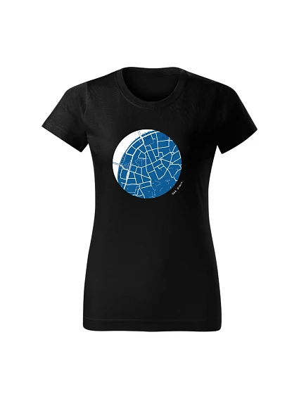 Personalizované dámské tričko s potiskem mapy 