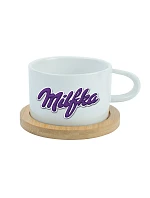 MILFKA - bílý hrníček makronka 200 ml