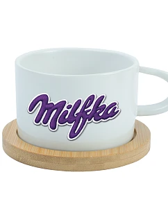 MILFKA - bílý hrníček makronka 200 ml