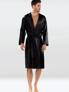 Pánský saténový župan model 21867839 černý - DKaren