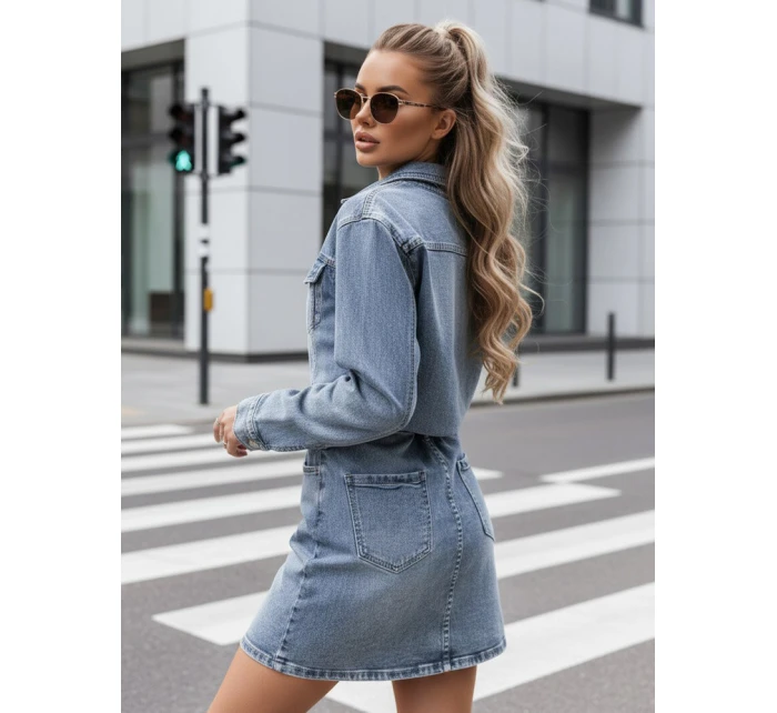 Dámské mini šaty JINELLA s páskem modré FashionStreet EY2569