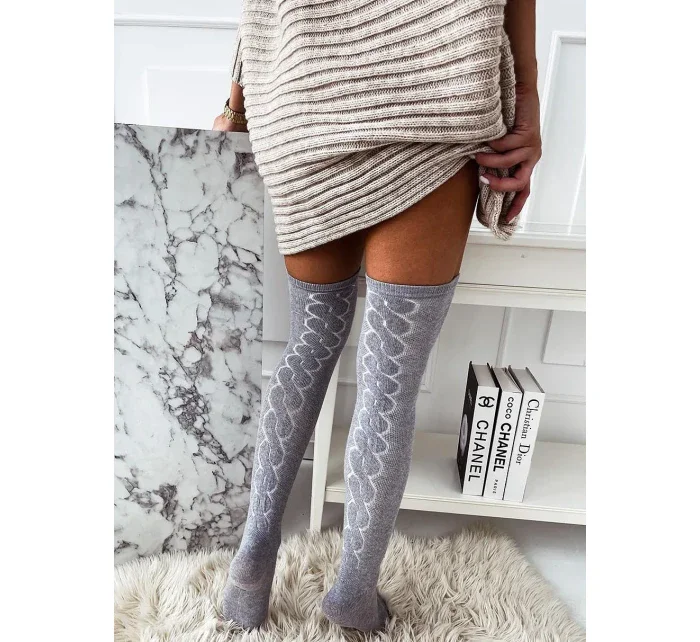 Dámské ažurové nadkolenky model 21873355 3741 - Milena Dámské ažurové nadkolenky model 21873355 3741 - Milena