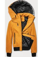 Pánská žlutá sportovní bunda s kapucí model 18311037 - J.STYLE Pánská žlutá sportovní bunda s kapucí model 18311037 - J.STYLE