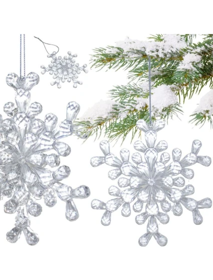 Závěsná dekorace sněhové vločky 12x12 CM MODEL 2