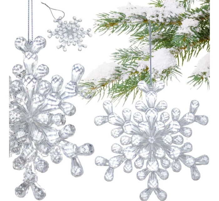 Závěsná dekorace sněhové vločky 12x12 CM MODEL 2