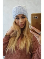 Dolores fleecová čepice K303 modrá+bílá+džíny