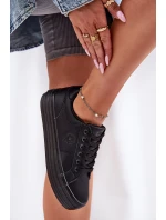 Kožené Tenisky Dámské Na Platformě Big Star Černé model 21693041 - Big Star Shoes Kožené Tenisky Dámské Na Platformě Big Star Černé model 21693041 - Big Star Shoes