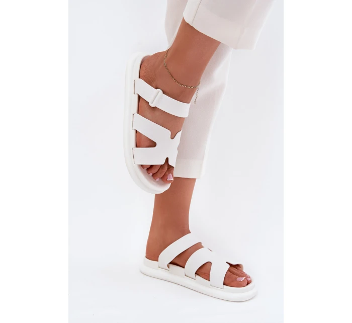 Gumové Dámské Pantofle S Páskem Bílé Tavirae Gumové Dámské Pantofle S Páskem Bílé Tavirae