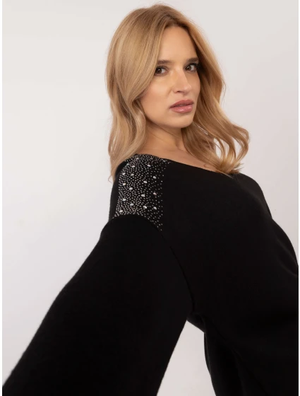 Sweter DHJ SW model 20608941 czarny - FPrice Sweter DHJ SW model 20608941 czarny - FPrice