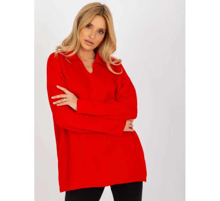 Dámský svetr LC SW  červená  model 18140329 - FPrice