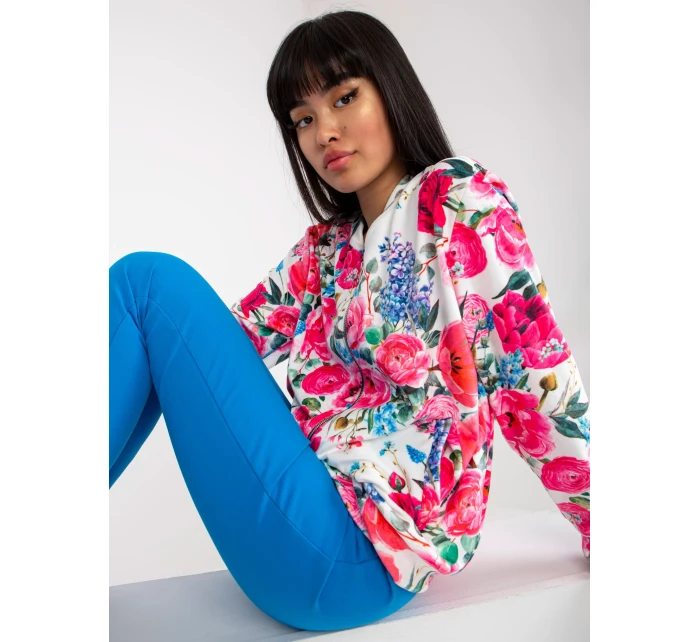 Mikina RV BL 8116.86P bílá a růžová