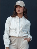 Dámská béžová bomber bunda SERRO s vázáním FashionStreet TY4478