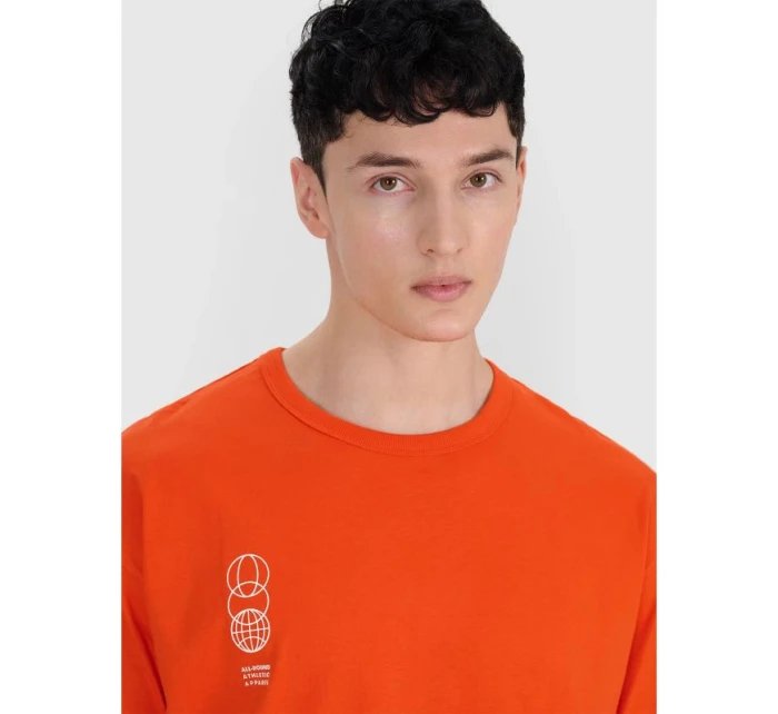 Pánské tričko oversize s potiskem model 21436916 pánské - 4F Pánské tričko oversize s potiskem model 21436916 pánské - 4F