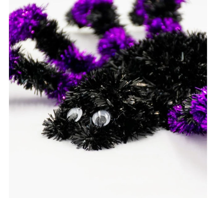 DEKORATIVNÍ FIGURKA HALLOWEEN PAVOUK FIALOVÁ