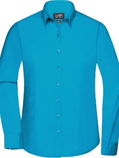 Daiber JN 677 Popelínová halenka s dlouhým rukávem 02.0677 turquoise