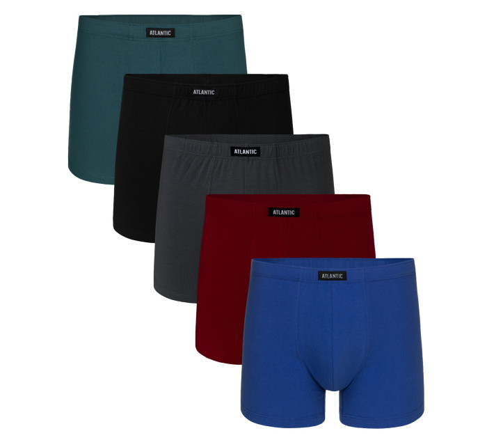 Pánské boxerky 5SMH-002 zelená-černá-grafit-bordó-modrá - Atlantic