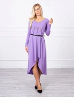 Šaty s ozdobným páskem a nápisem purple