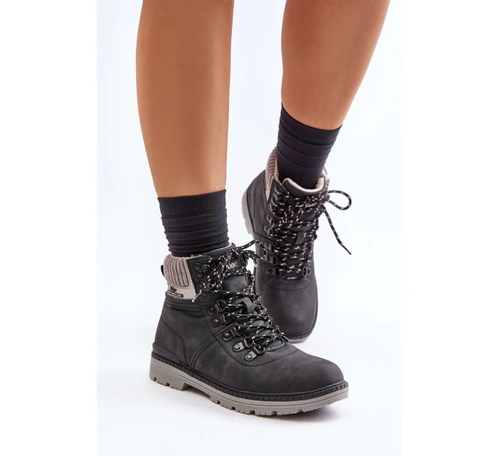 Zateplené dámské kotníkové boty černé model 21676755 - Lee Cooper Zateplené dámské kotníkové boty černé model 21676755 - Lee Cooper