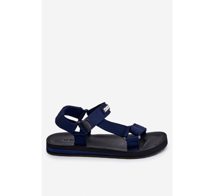 Pánské sandály na suchý zip Big Star DD174718 Námořnická modrá