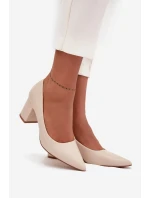 Lodičky na platformě LL-380P Ryvessa béžové - Seastar