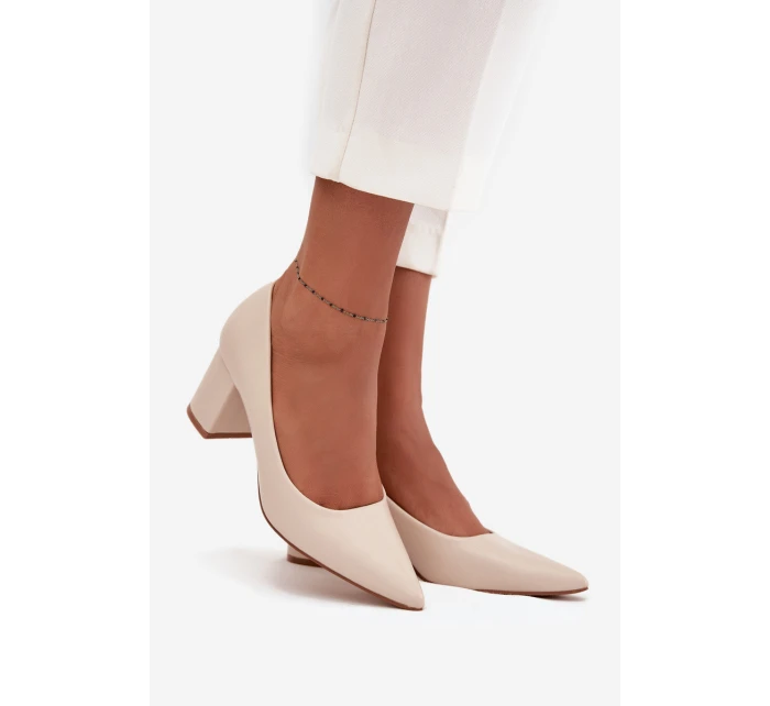 Lodičky na platformě LL-380P Ryvessa béžové - Seastar