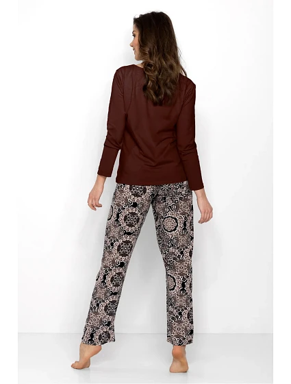 Dámské pyžamo Boho hnědé - Momenti Per Me Dámské pyžamo Boho hnědé - Momenti Per Me