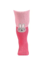 Dívčí vzorované punčocháče 0-2 roky RŮŽOVÉ 62-74