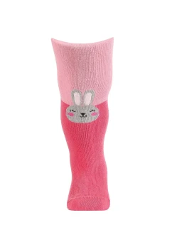 Dívčí vzorované punčocháče 0-2 roky RŮŽOVÉ 62-74