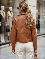 Dámská hnědá kožená bunda ve stylu Ramones od FashionStreet TY5715 Dámská hnědá kožená bunda ve stylu Ramones od FashionStreet TY5715