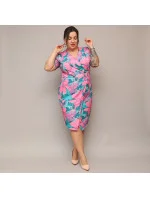 dámské  květované šaty v délce ke kolenům model 20070190 - Moon