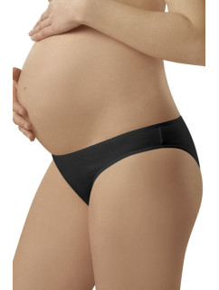 Těhotenské bavlněné kalhotky Mama mini černé