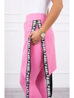 Kalhoty/oblek s nápisem selfie světle růžový