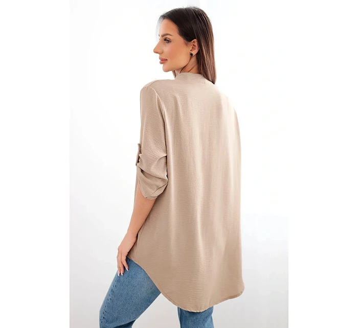 Halenka s prodlouženým zadním dílem cappuccino Halenka s prodlouženým zadním dílem cappuccino