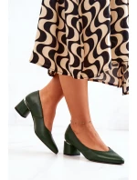 Kožené Lodičky V zelené Marilyn model 21573075 - Boto