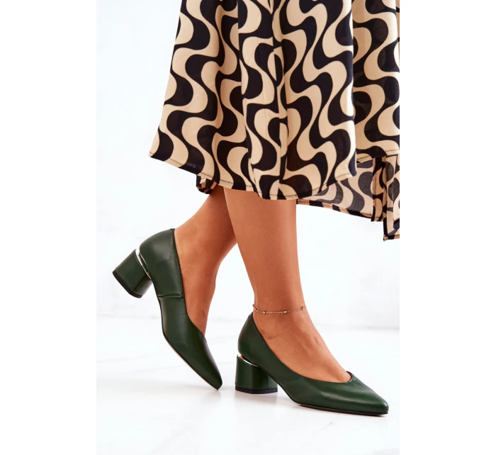 Kožené Lodičky V zelené Marilyn model 21573075 - Boto