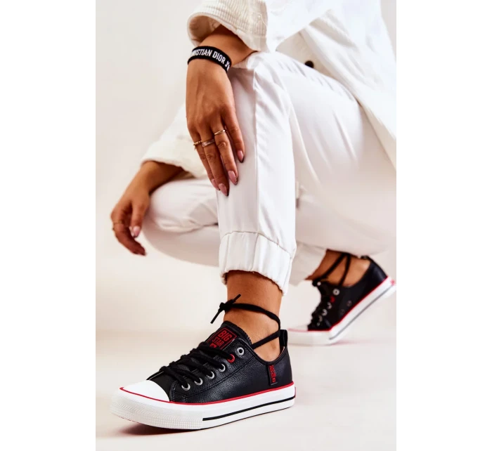 Leather Sneakers BIG STAR JJ274129 Black Leather Sneakers BIG STAR JJ274129 Black