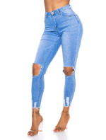 Sexy Skinny Ripped Jeans with Cut-Outs