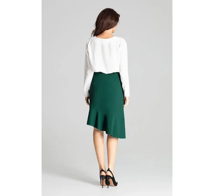 Dámská sukně L065 tmavě zelená - Lenitif Dámská sukně L065 tmavě zelená - Lenitif