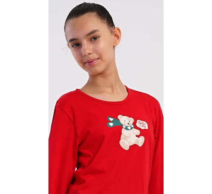 Dětské pyžamo dlouhé Méďa se šálou