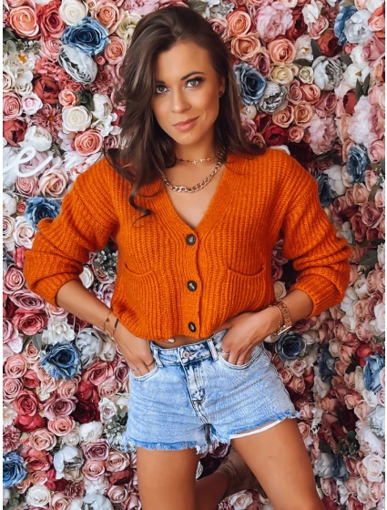 Dámský svetr SISTERS orange FashionStreet MY1961z Dámský svetr SISTERS orange FashionStreet MY1961z