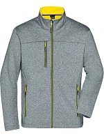 JN Pánská 2vrstvá melanžová softshell bunda 02. dark model 22530649 - Daiber