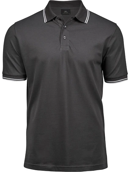Tee Jays TJ 1407 Pánské elastické piqué polo "Stripe" 18.1407 dark grey/white Tee Jays TJ 1407 Pánské elastické piqué polo "Stripe" 18.1407 dark grey/white