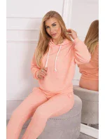 Souprava mikiny s kapucí meruňková