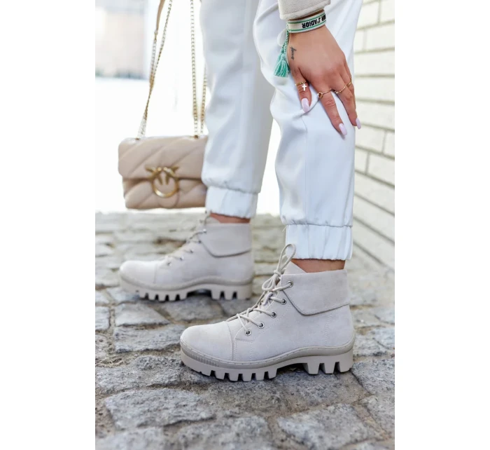 Semišové boty Trapper Tiered Světle šedá Dalles Semišové boty Trapper Tiered Světle šedá Dalles