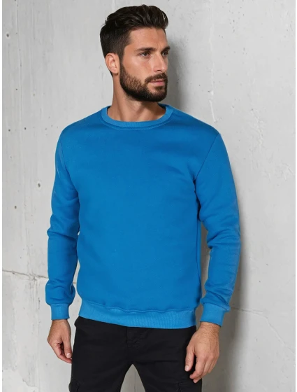 Pánská základní modrá mikina FashionStreet BX5883