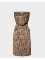 Cienki bezrękawnik z kontrastowym wykończeniem Goodlookin brązowy (B8583-101)