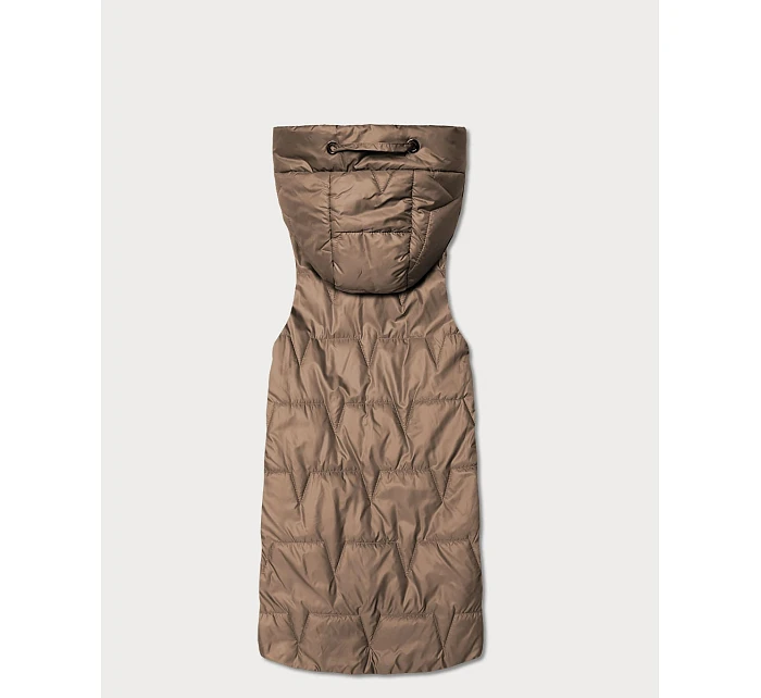 Cienki bezrękawnik z kontrastowym wykończeniem Goodlookin brązowy (B8583-101)