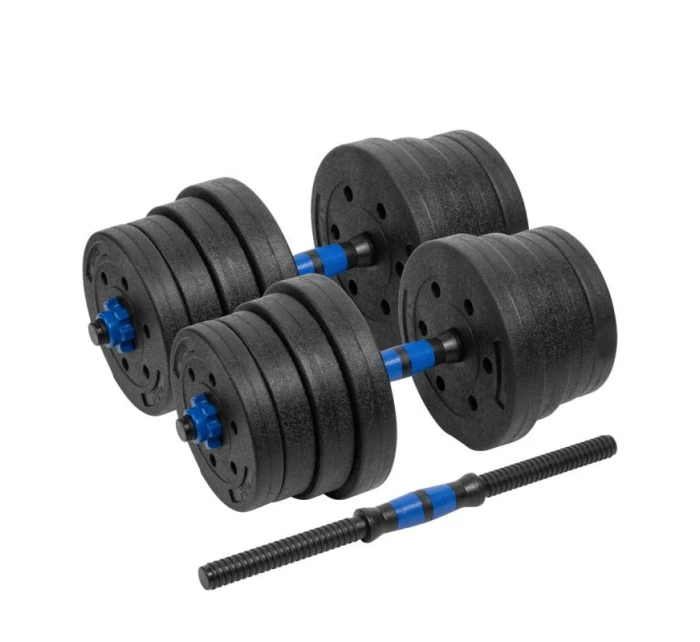 Nastavitelné bitumenové činky s konektorem 2x15 kg REBEL ACTIVE