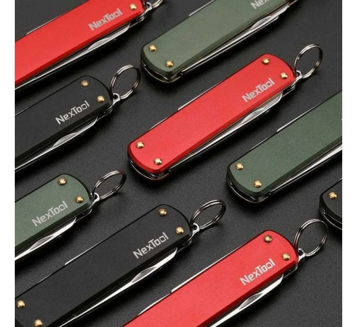 Mini kapesní nůž model 21746618 4 v 1 červený - NexTool