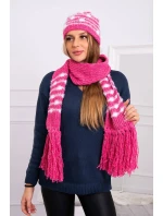 Dámská souprava se šátkem Anika K304 malinová